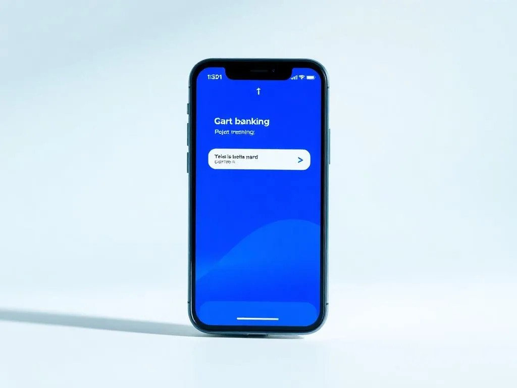 Smartphone exibindo aplicativo da Conta Digital Porto